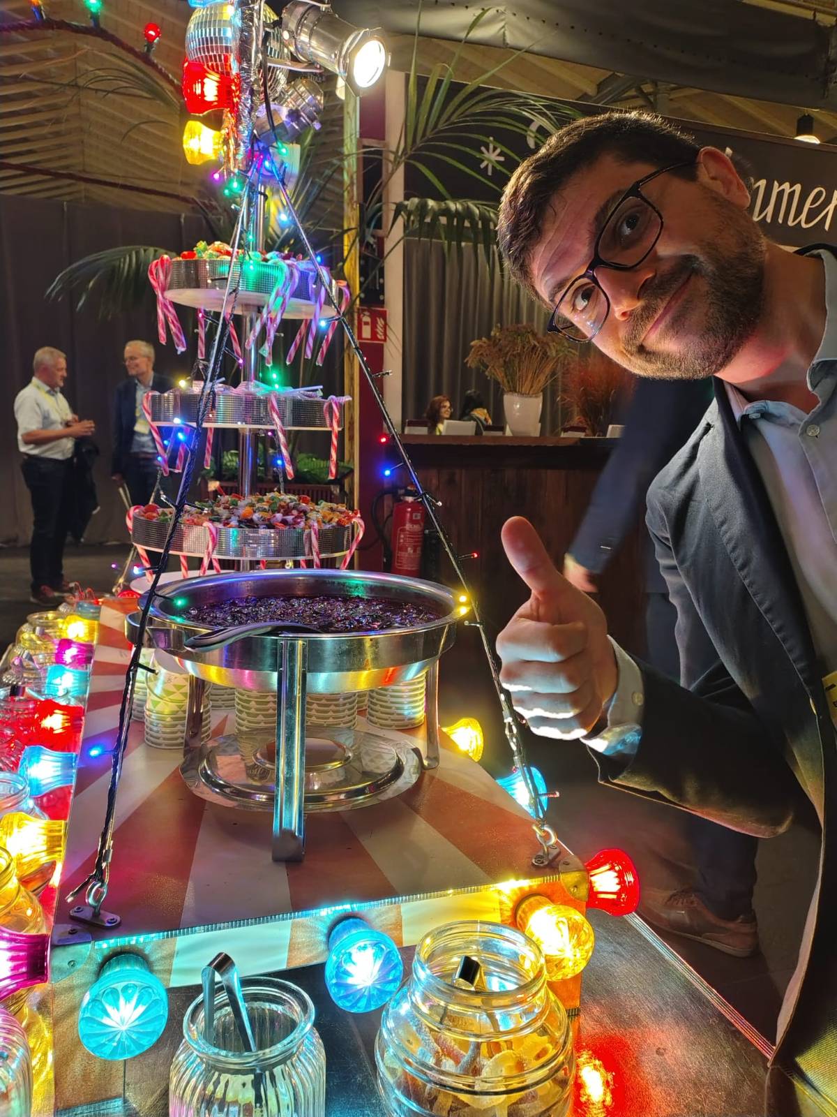 Completely off-topic: the candy trolley at the social dinner really appreciated. I want one at my wedding party.