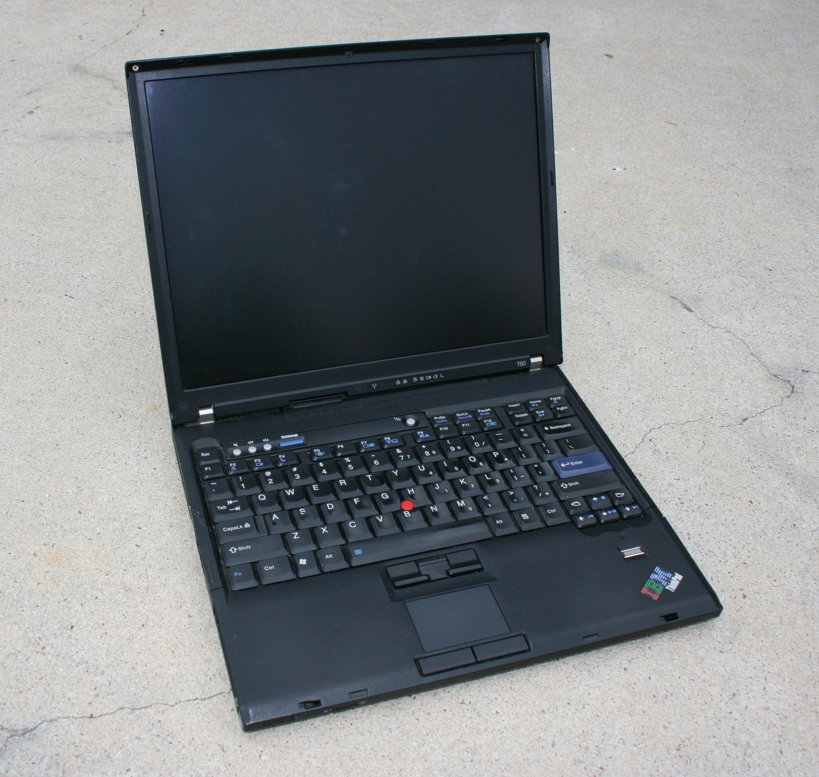 A ThinkPad T60, class of 2006 ([source](https://commons.wikimedia.org/wiki/File:IBM_ThinkPad_T60_(2)_(cropped).jpg)).