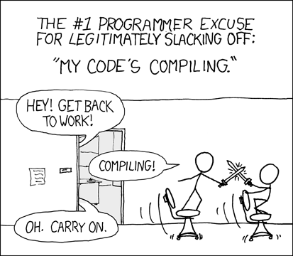 The original excuse. [xkcd #303](https://xkcd.com/303/) by Randall Munroe, CC BY-NC 2.5.